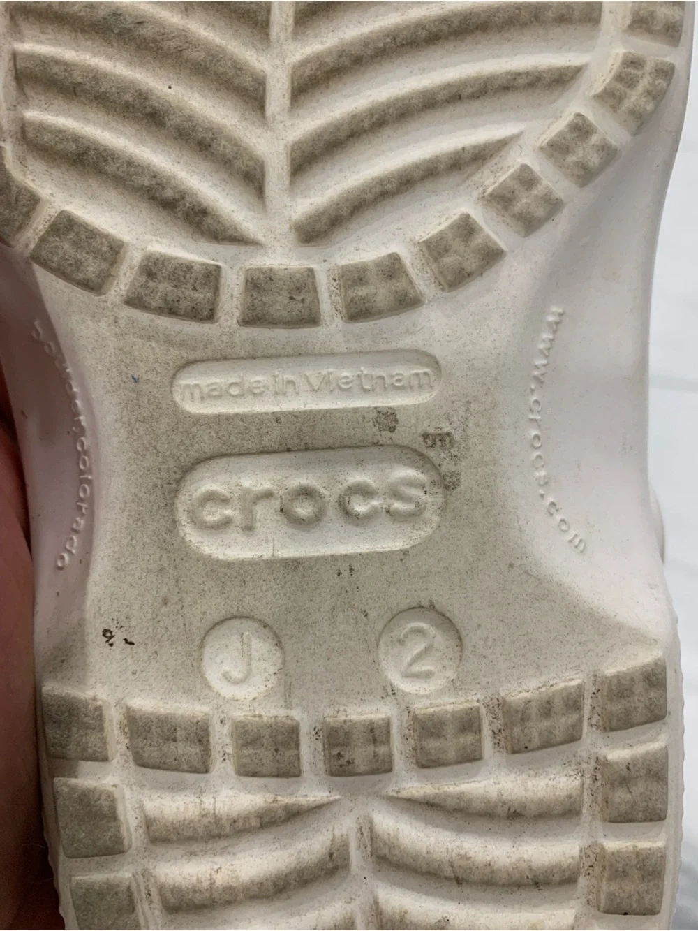 CROCS Kids White Classic Clog Sandals